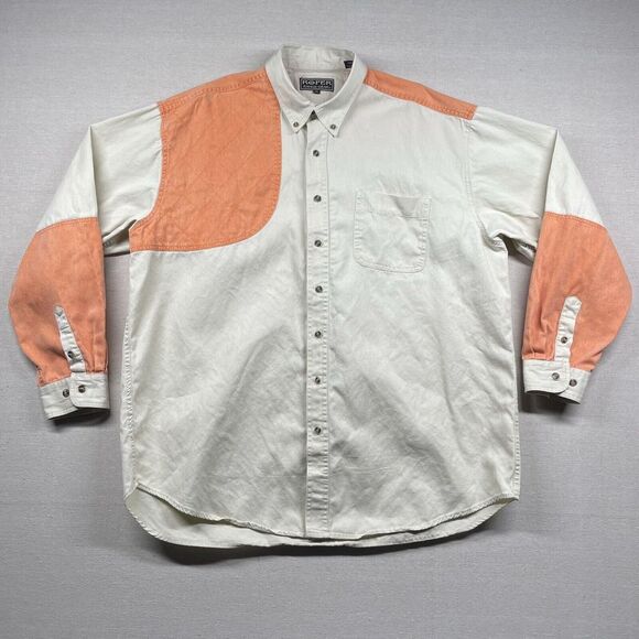 Roper Range Gear Shirt Mens‎ 2xl Shooting Hunting Skeet Target Guns Khaki Orange - Picture 1 of 16